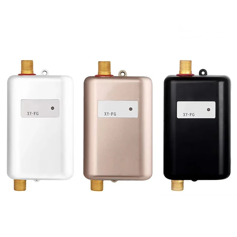 (image for) 3000W/3800W Electric Instant Tankless Water Heater 304 Stainless Steel IPX4 Waterproof Compact Design US/EU Plug Quick Heating for Kitchen Washbasin