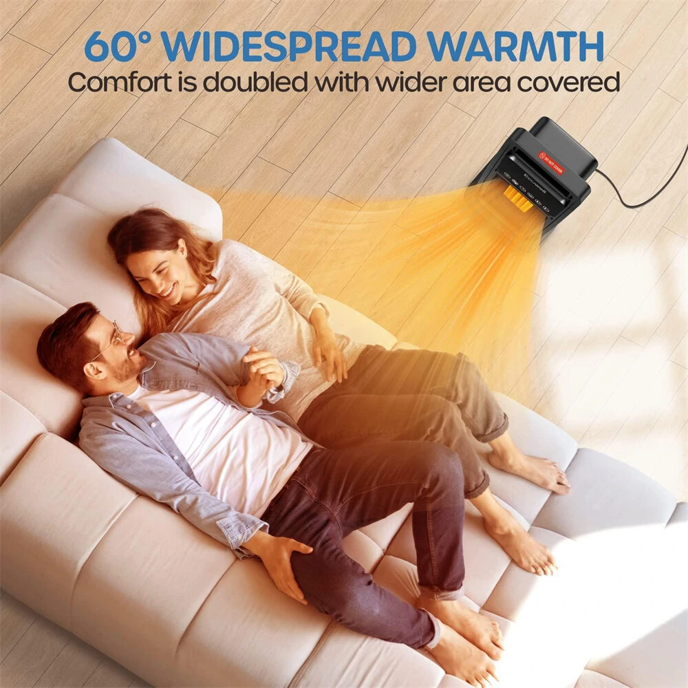 (image for) Ecowell 21" Tower Heater with Remote 2000W Ceramic Warm Air Fan Portable Heater for Home Bedroom Office