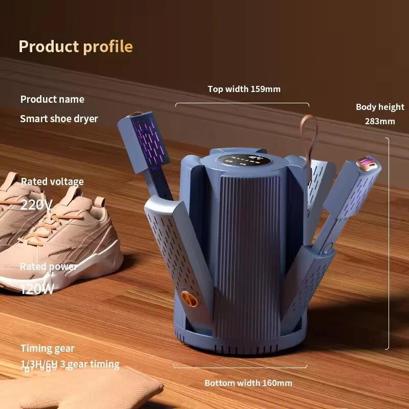(image for) Household Smart Shoe Dryer Foldable Foot Warmer Heater Portable Electric Shoe Polisher Boots Socks Dryer Ultraviolet Sterilization